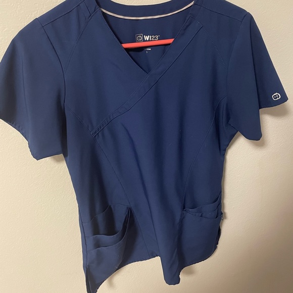 Navy Allheart Scrub top - Picture 2 of 4